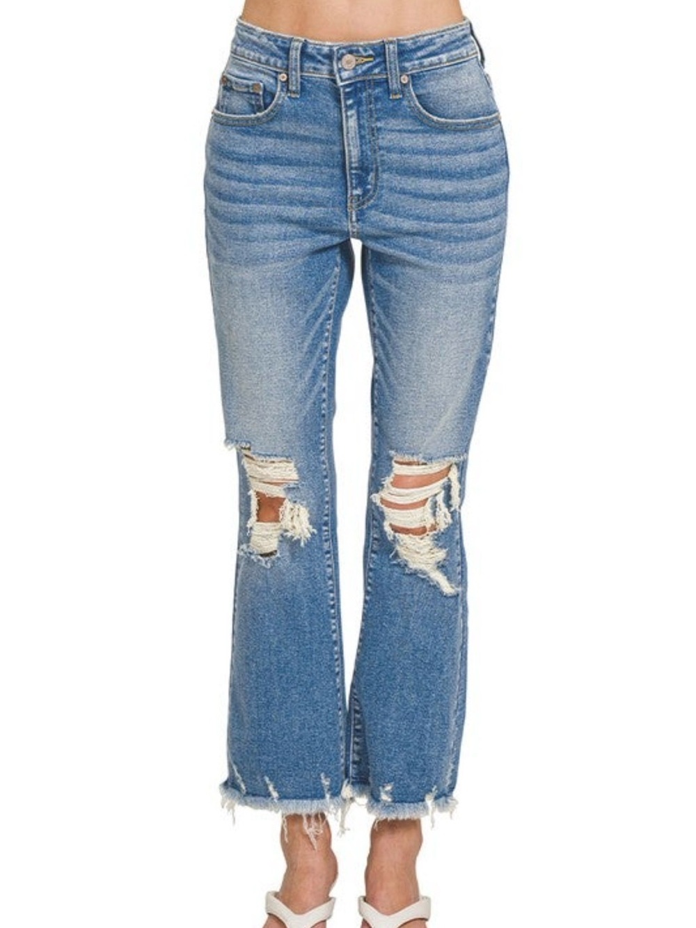Zenana Carter Distressed Jeans